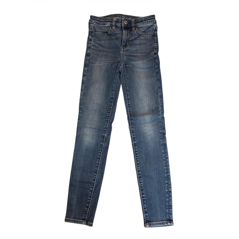 American Eagle Outfitters Womens Jegging Super Stretch Medium Wash Jeans size 0S